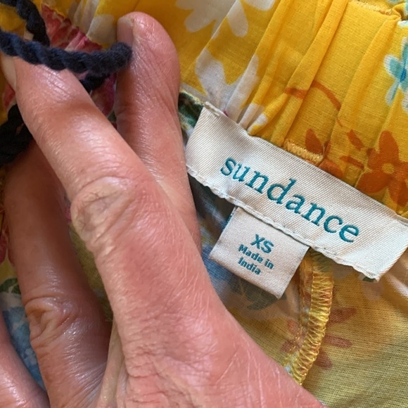 Sundance sz XS floral lightweight cotton  elasticic waist pull on pants - Picture 6 of 7